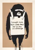 Laugh Now by Banksy, 2003, screenprint in colours on wove paper, sold Dec 2020