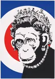 Monkey Queen by Banksy, 2003, screenprint in colours on wove paper, sold Dec 2020