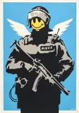 Flying Copper by Banksy, 2003, screenprint in colours on wove paper, sold Dec 2020