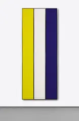 Untitled by Tadaaki Kuwayama, 1968, acrylic on canvas with chrome strip, sold Dec 2020