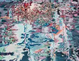 Anne Kagioka Rigoulet, Reflection h-7, 2016, oil and mixed media on panel