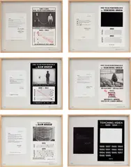 Tehching Hsieh, Tehching Hsieh 1978 - 1999, 1978-1999, posters and statements mounted on boards, in 6 parts