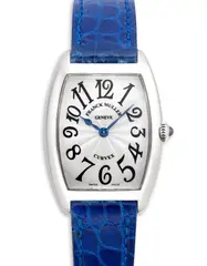 Franck Muller, A lady's fine white gold tonneau-shaped wristwatch, Circa 2000's