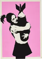 Banksy, BOMB LOVE, 2003, screenprint in colours on wove paper