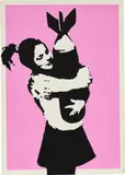 BOMB LOVE by Banksy, 2003, screenprint in colours on wove paper, sold Oct 2020