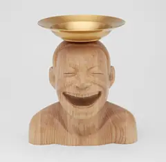 Yue Minjun, Surplus Value (Beige), 2019, wood and copper