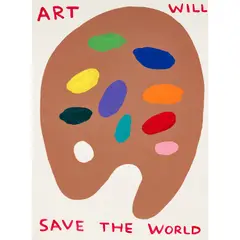 Art Will Save The World by David Shrigley, 2019, screenprint in colours on Somerset paper, sold Oct 2020