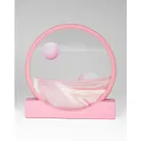Daniel Arsham, Pink Sand Circle, 2019, wood, glass, sand, air