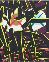 PAPER SMILE by Kaws, 2012, screenprint in colours on Saunders Waterford paper, sold Oct 2020