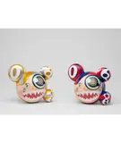 Takashi Murakami X ComplexCon, Two Works: (i) MR. DOB (Gold); (ii) MR. DOB (Red and Blue), 2016, painted cast vinyl