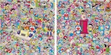 Two Works: (i) Many Things Await Beyond Anywhere Door (DokoDemo door); (ii) On an Endless Journey on a Time Machine with the Author Fujiko f. Fujio by Takashi Murakami, 2018, silkscreens on smooth wove paper, sold Oct 2020