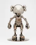 Kaws x Hajime Sorayama, NO FUTURE COMPANION (Black Chrome), 2008, black chrome coated metal