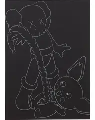 ASTRO BOY VS PIKACHU by Kaws, 2002, screenprint on wove paper, sold Oct 2020