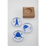 Life is Only One Plate Set by Yoshitomo Nara, 2015, transfer printed porcelain plates, sold Oct 2020