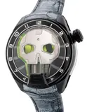 Hyt, A large and unusual limited edition DLC-coated titanium wristwatch with retrograde fluid hours and power reserve indication, numbered 03 of a limited edition of 50 pieces, Circa 2015