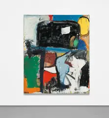 Untitled by Eddie Martinez, 2012, oil, enamel and spray paint on canvas, sold May 2019