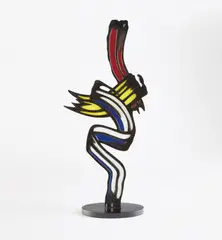 Brushstroke Sculpture by Roy Lichtenstein, 1981, painted bronze, sold May 2019