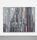 Liu Wei, Purple Air III No. 2 (diptych), 2006, oil on canvas