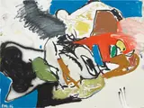 Eddie Martinez, Untitled, 2016, oil paint, enamel, and spray paint on canvas
