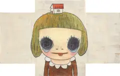 Yoshitomo Nara, Childhood Days, 2011, acrylic and colour pencil on cardboard