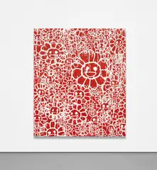 Takashi Murakami, Flower collaboration with MADSAKI, 2017, acrylic on canvas mounted on aluminium frame