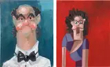 Two Works: (i) Jean Louis; (ii) Jean Louis’ Wife by George Condo, 2005, oil on canvas, sold May 2019