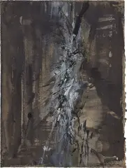 Composition by Zao Wou-ki, 1961, watercolour and gouache on paper, sold May 2019