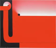 Untitled by Sadamasa Motonaga, 1982, acrylic on canvas, sold May 2019