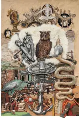 Xu Zhen, Galileo's Bird, 2012, mixed media on canvas