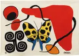 Butterfly by Alexander Calder, 1970, dyed and hand-woven woollen tapestry, sold May 2019
