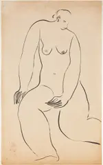 Untitled by Sanyu, ink on paper, offered May 2019