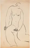 Untitled by Sanyu, ink on paper, offered May 2019