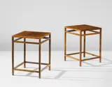 Ejner Larsen and Aksel Bender Madsen, Pair of side tables, 1955, Brazilian rosewood, Brazilian rosewood-veneered wood