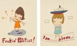 (i) Fuckin’ Politics; (ii) I Am Alone by Yoshitomo Nara, 2003, lithograph, sold May 2019