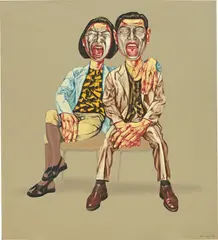 Zeng Fanzhi, Mask Series No. 1, 1996, oil on canvas