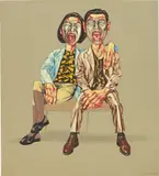 Zeng Fanzhi, Mask Series No. 1, 1996, oil on canvas