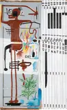 Jean-Michel Basquiat, Thermopolae, 1985, enamel, acrylic, wax crayon on wood