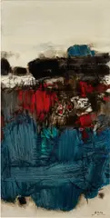 No. 164 by Chu Teh-chun, 1963, oil on canvas, sold Nov 2019