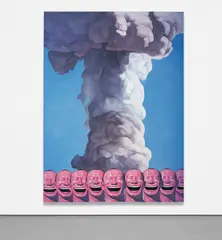Yue Minjun, Mushroom Cloud, 2002, acrylic on canvas