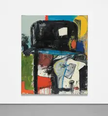 Almost Lost #4 by Eddie Martinez, 2012, oil and spray paint on canvas, sold Nov 2019