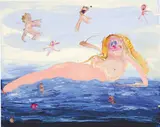 Genieve Figgis, Birth of Venus (After Alexandre Cabanel), 2018, acrylic on canvas