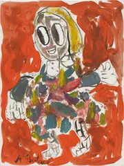 Untitled by André Butzer, 2007, oil on canvas, sold Nov 2019