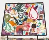 Eddie Martinez, Up in Arms #2, 2009, acrylic, oil and spray paint on canvas