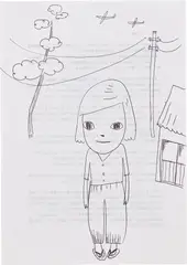 Untitled by Yoshitomo Nara, 2016, ballpoint pen on paper, offered Nov 2019