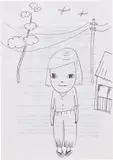 Untitled by Yoshitomo Nara, 2016, ballpoint pen on paper, offered Nov 2019