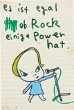 Es ist egal ob Rock einige Power hat (It does not matter if Rock has any power) by Yoshitomo Nara, 1998, marker pen on paper, sold Nov 2019