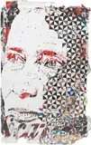Alexandre Farto aka Vhils, Dicey Series #19, 2019, hand-carved and laser-cut advertising posters collected from the street