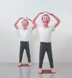 Yue Minjun, Two works: Contemporary Terracotta Warriors No.5