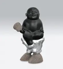 Li Chen, Soothing Breezes Floating Clouds, 2005, bronze and stainless steel