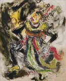Affandi, Jauk Manis Dancer, 1979, oil on canvas